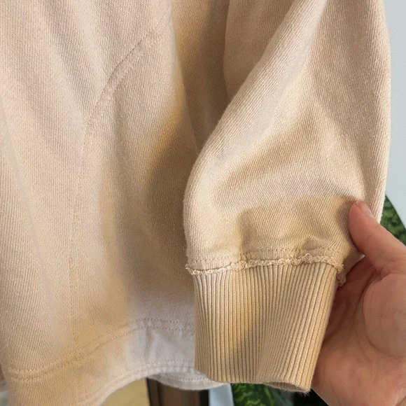 Aerie Casual Cream Hoodie Pullover - Picture 5 of 5